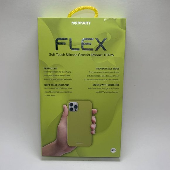 Merkury Flex Soft Touch Silicone Case for iPhone 13 Pro Lime Green - Picture 2 of 3